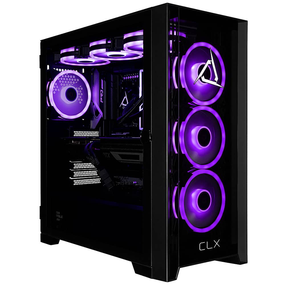 CLX - SET Gaming Desktop - AMD Ryzen 7 7800X3D - 32GB de memória - NVIDIA GeForce RTX 4070 - 1TB NVMe M.2 SSD + 4TB HDD - Preto-TGMSETRTU3407BM