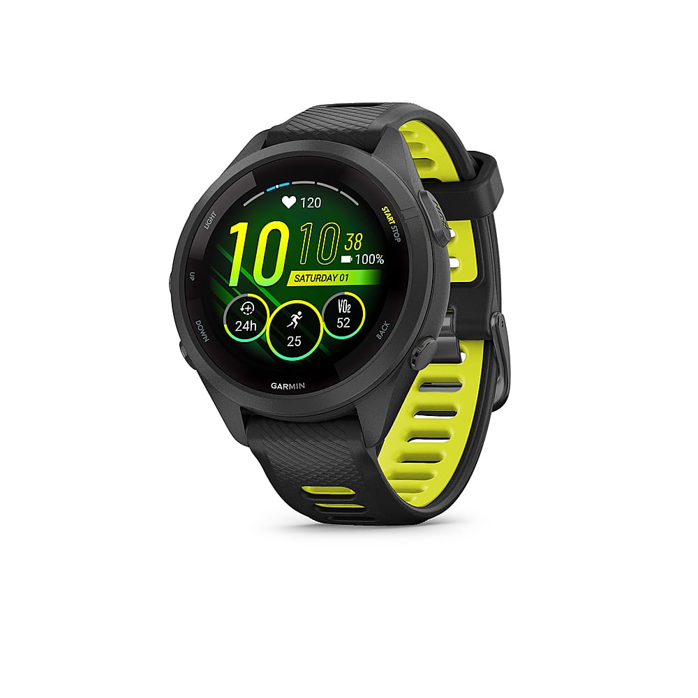 Garmin - Forerunner 265S GPS Smartwatch 42 mm Polímero reforçado com fibra - Preto-010-02810-03
