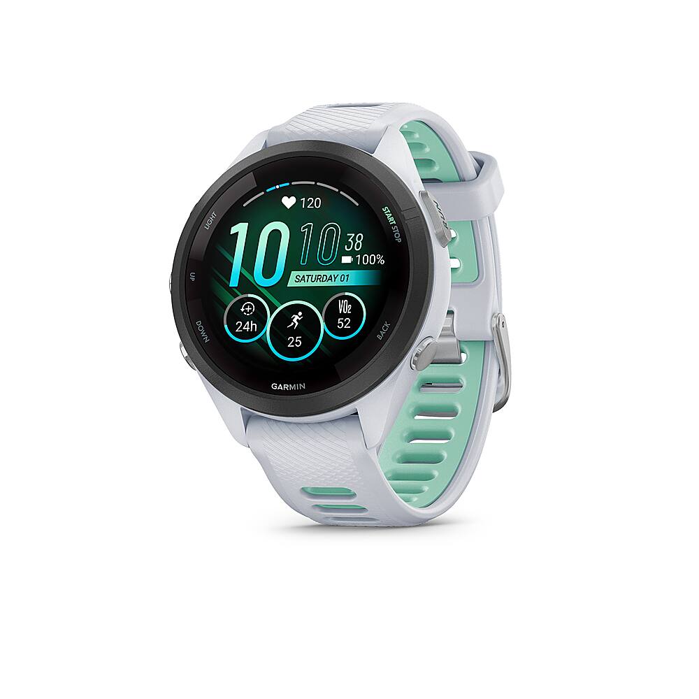 Garmin - Forerunner 265S GPS Smartwatch 42 mm Polímero reforçado com fibra - Preto/Whitestone-010-02810-04