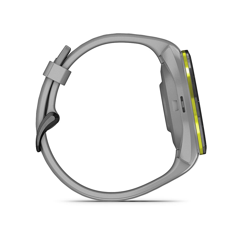 Garmin - Approach S70 GPS Smartwatch 42mm Cerâmica - Moldura de cerâmica preta com pulseira de silicone cinza em pó-010-02746-01