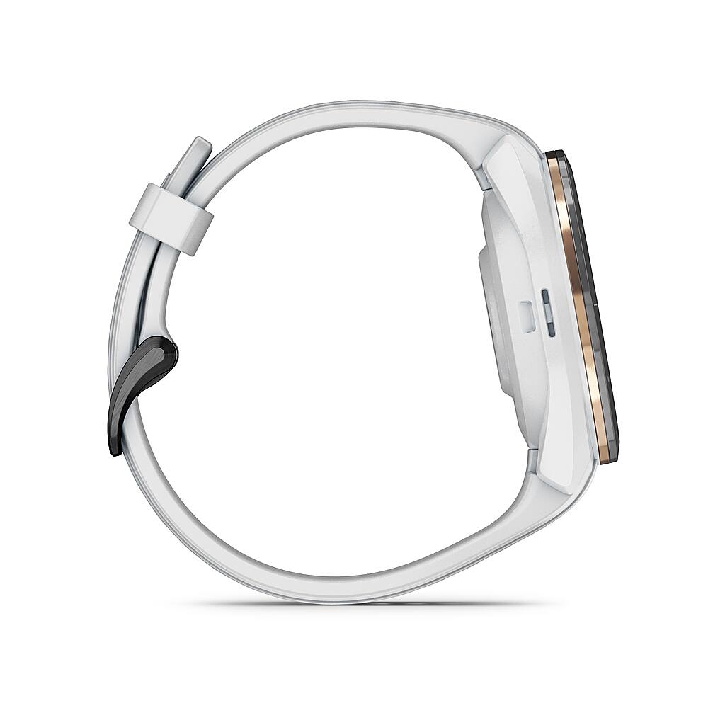 Garmin - Approach S70 GPS Smartwatch 42mm Cerâmica - Moldura de cerâmica preta com pulseira de silicone branca-010-02746-00