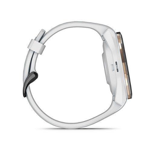 Garmin - Approach S70 GPS Smartwatch 42mm Cerâmica - Moldura de cerâmica preta com pulseira de silicone branca-010-02746-00