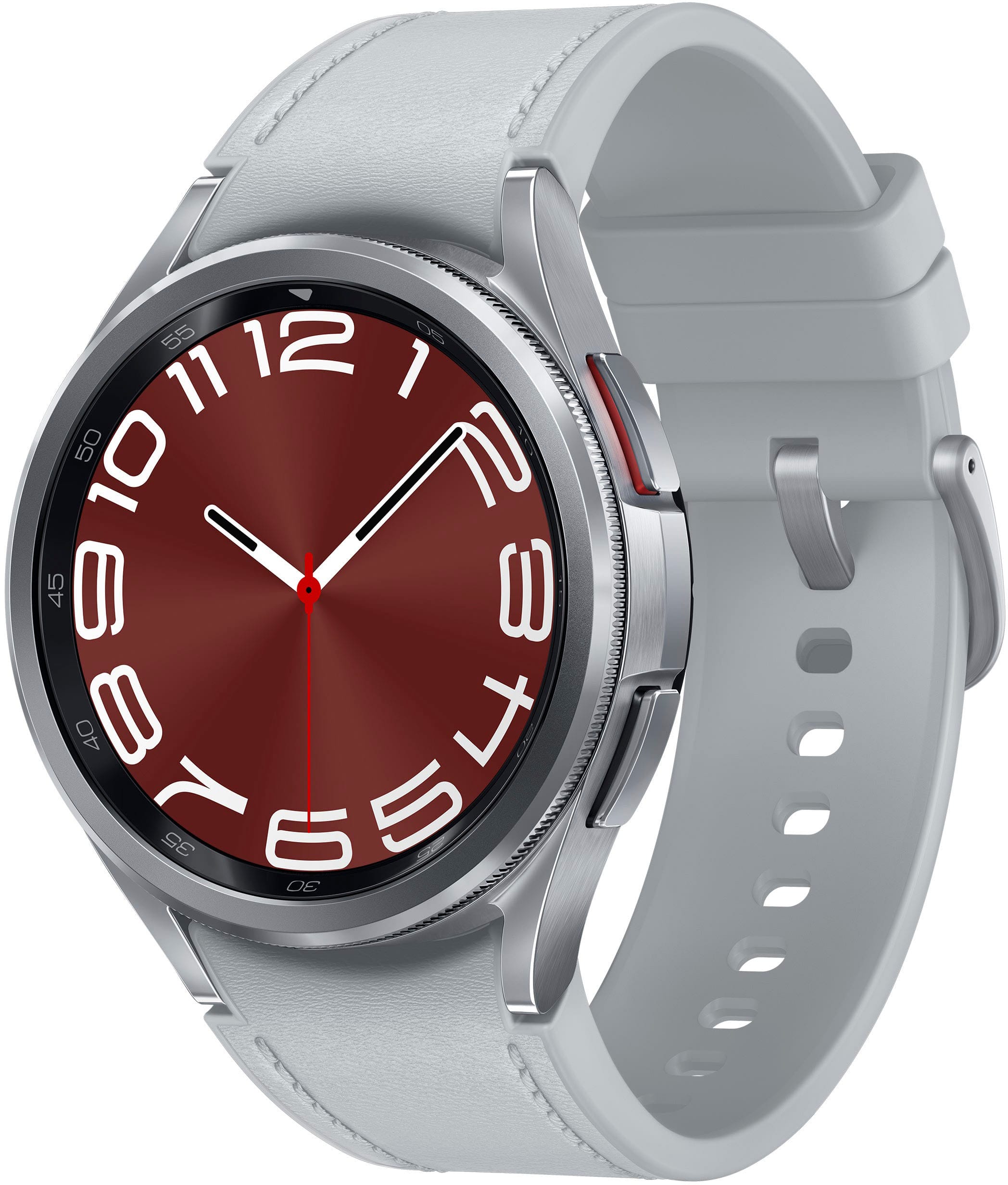 Samsung - Galaxy Watch6 Classic Aço Inoxidável Smartwatch 43mm LTE - Prata-SM-R955UZSAXAA