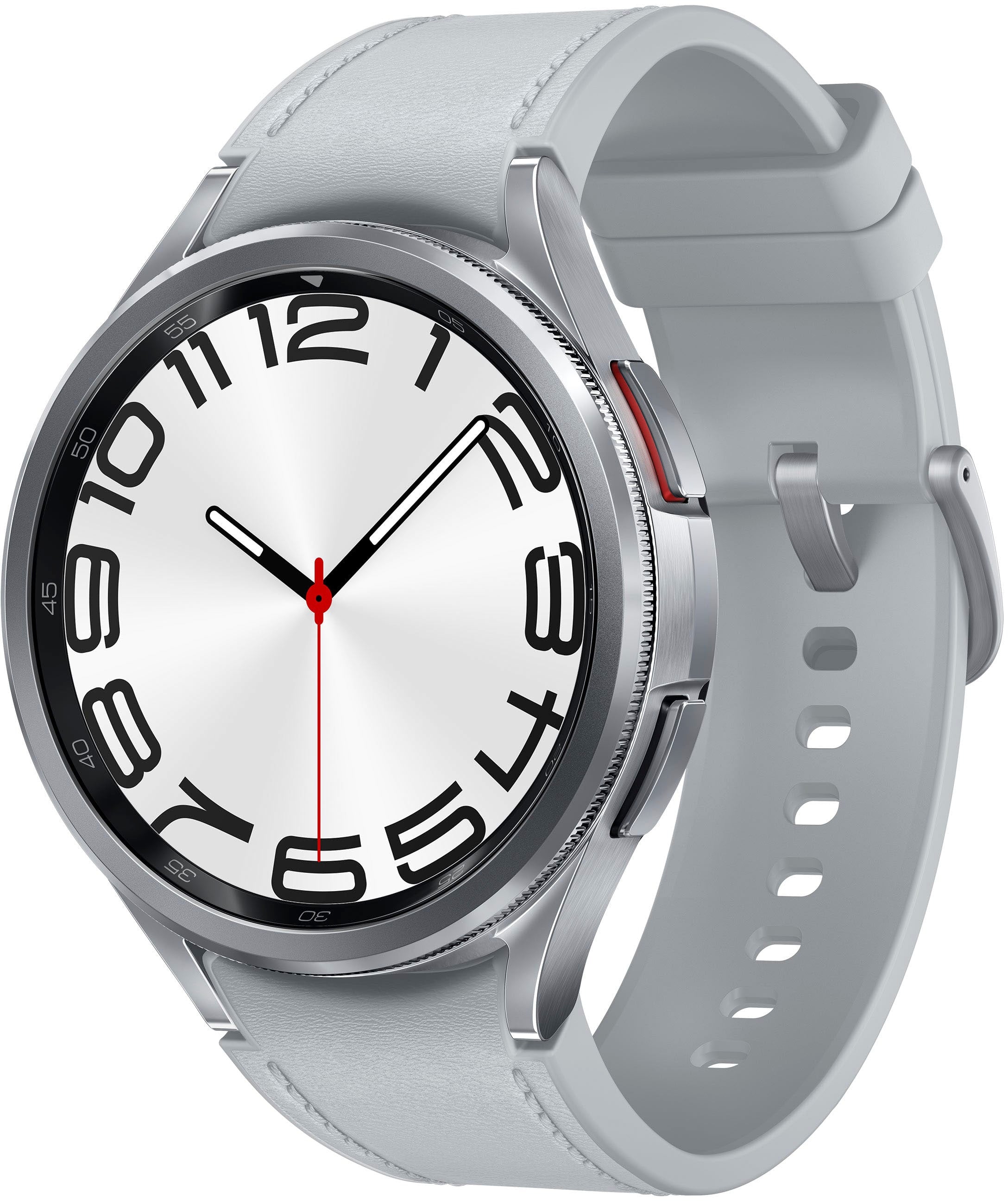 Samsung - Galaxy Watch6 Classic Aço Inoxidável Smartwatch 47mm BT - Prata-SM-R960NZSAXAA