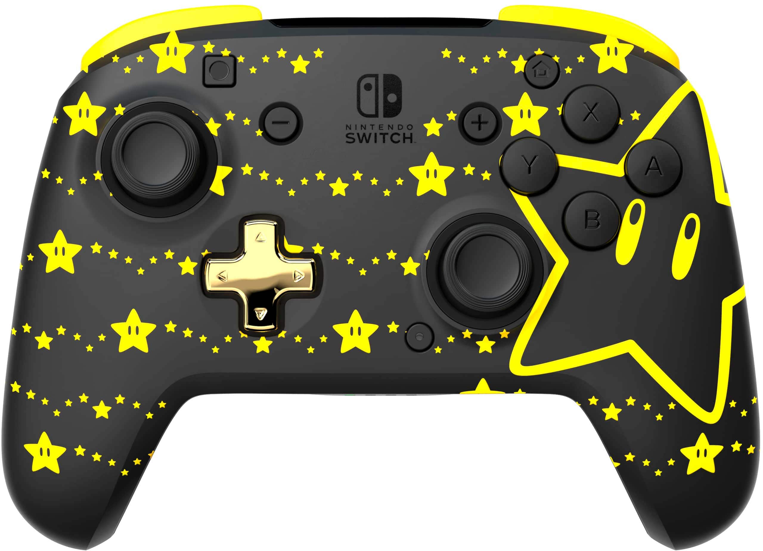 PDP - Controle sem fio para para vídeo gameREMATCH GLOW para Nintendo Switch, Nintendo Switch - Modelo OLED - Super Star-500-202-STGD