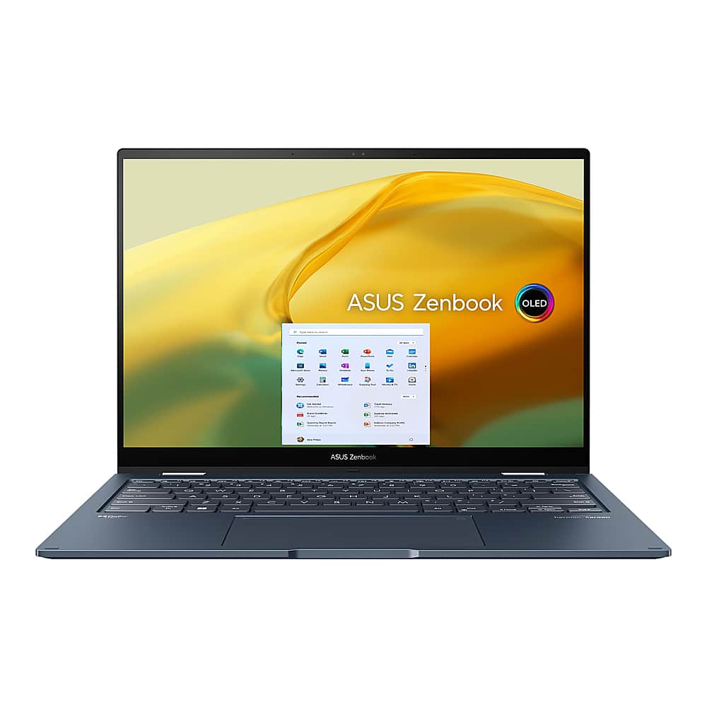 ASUS - ZenBook 14 Flip 2 em 1 Notebook OLED Touchscreen de 14" - Intel Core i7-1360P com 16 GB de memória - SSD de 1 TB - Ponder Blue-UP3404VADS74T