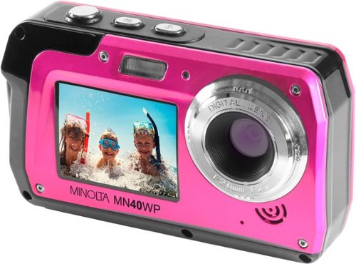 Minolta - MN40WP 48.0 Megapixel Waterproof Câmera Digital - Pink-MN40WP-PK