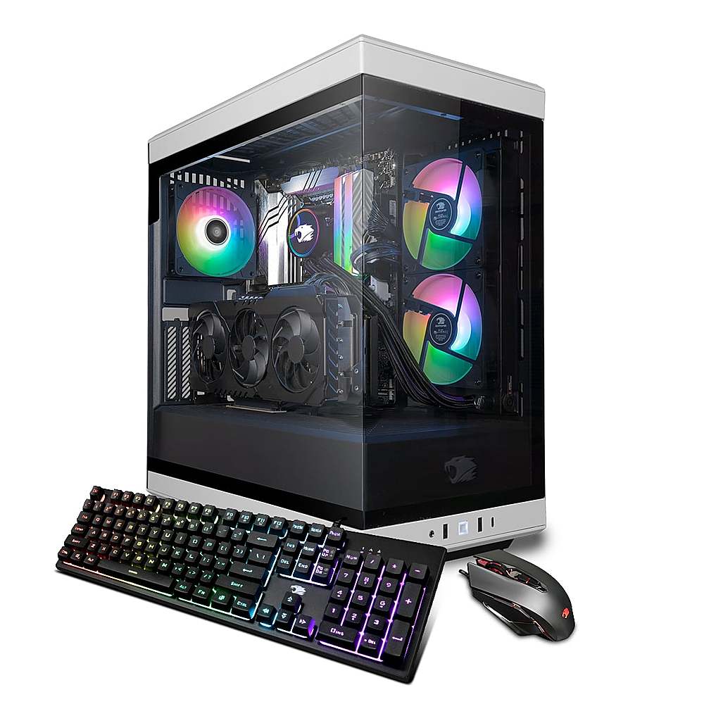 iBUYPOWER - Y40 Gaming Desktop - AMD Ryzen 7 7700X - 32GB de memória - NVIDIA GeForce RTX 4060 8GB - 2TB NVMe SSD - Branco-Y40WA7N4601