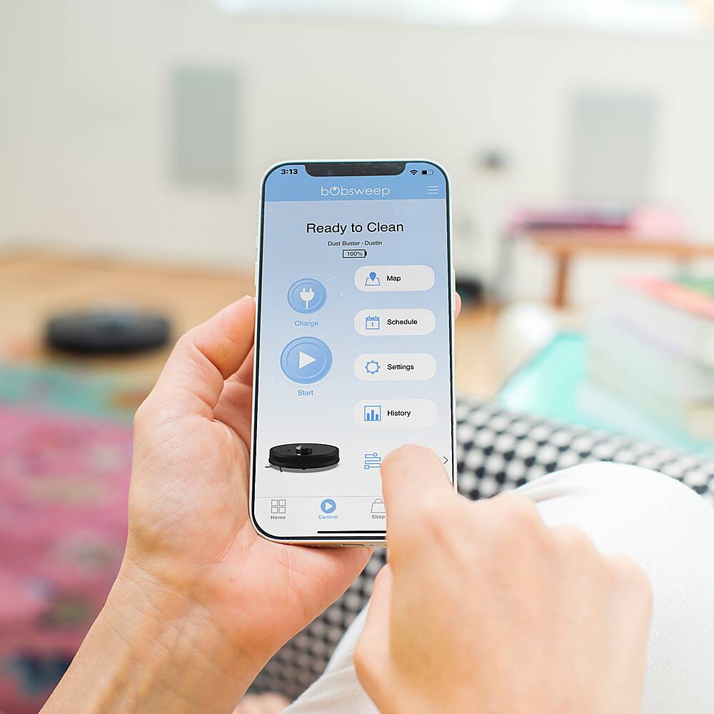 bObsweep - Robô aspirador e esfregão com esvaziamento automático conectado por Wi-Fi Dustin - Night-PET24-7-213