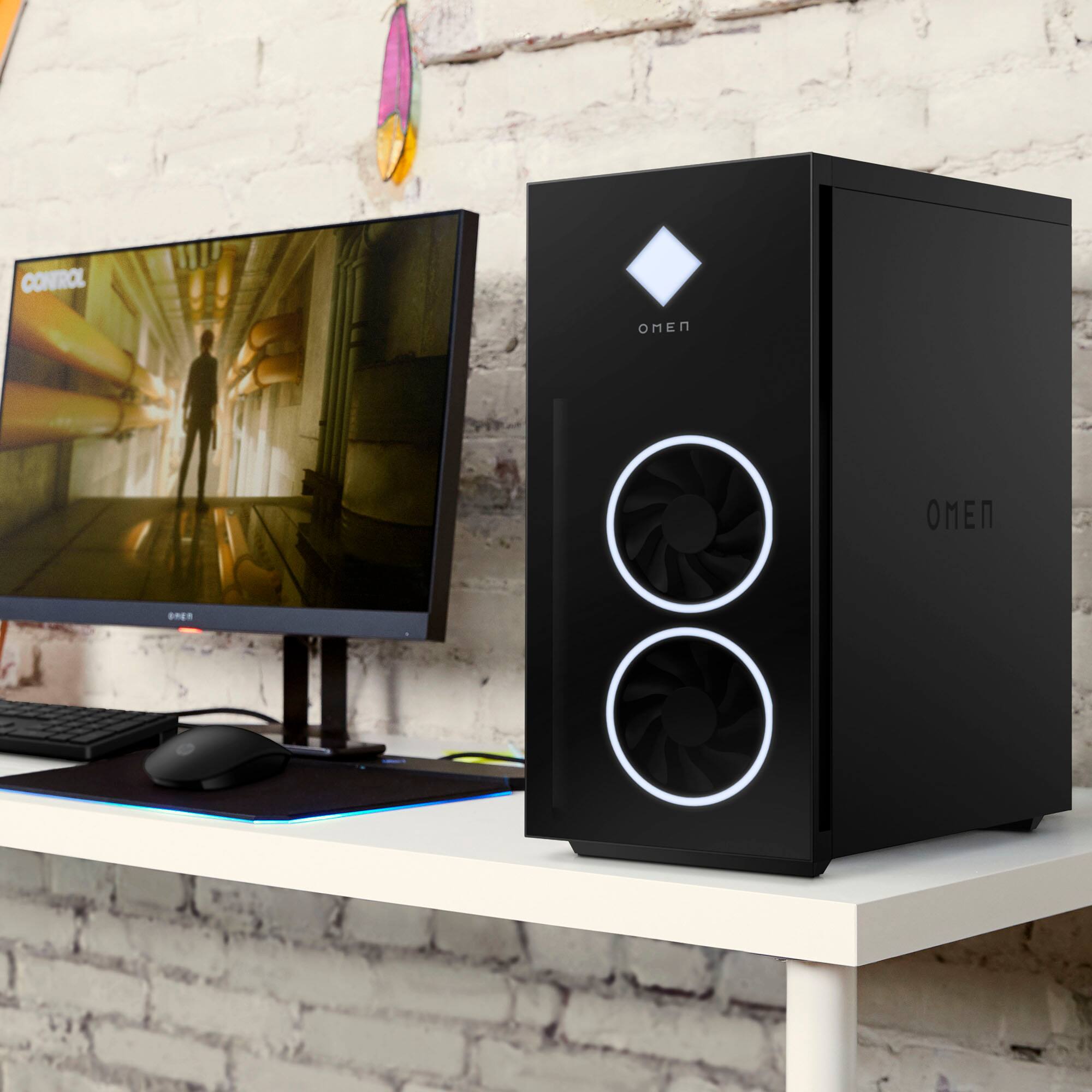 HP OMEN - Desktop para jogos 40L - AMD Ryzen 7 7700 - Memória DDR5 de 16 GB - NVIDIA GeForce RTX 4060 Ti - SSD de 1 TB - Preto-GT21-1324