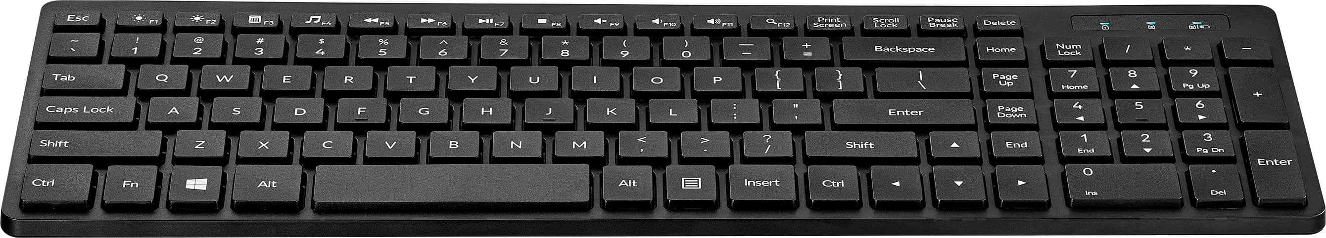 Insignia™ - Teclado de tesoura Bluetooth de tamanho normal - Preto-NS-PK3KCB24