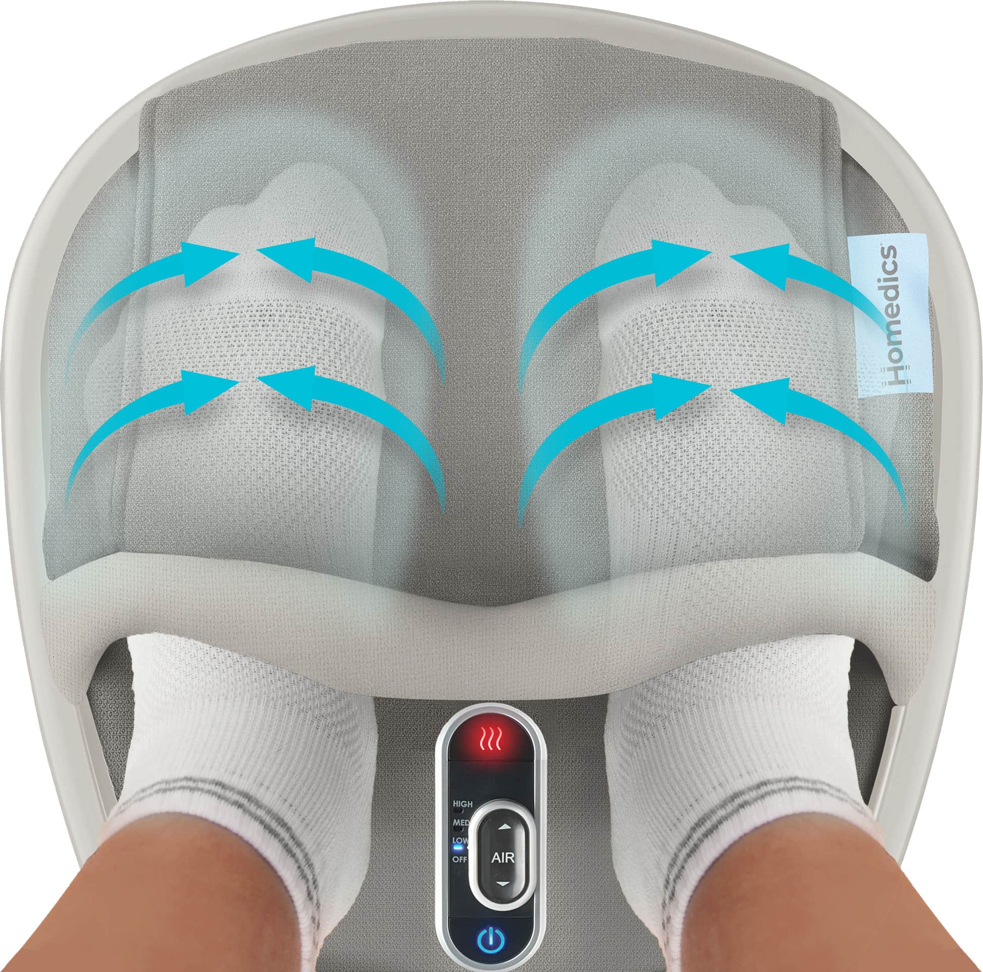 Homedics - Massageador de pés Shiatsu Air Max - Cinza-FMS-307HJ-GY