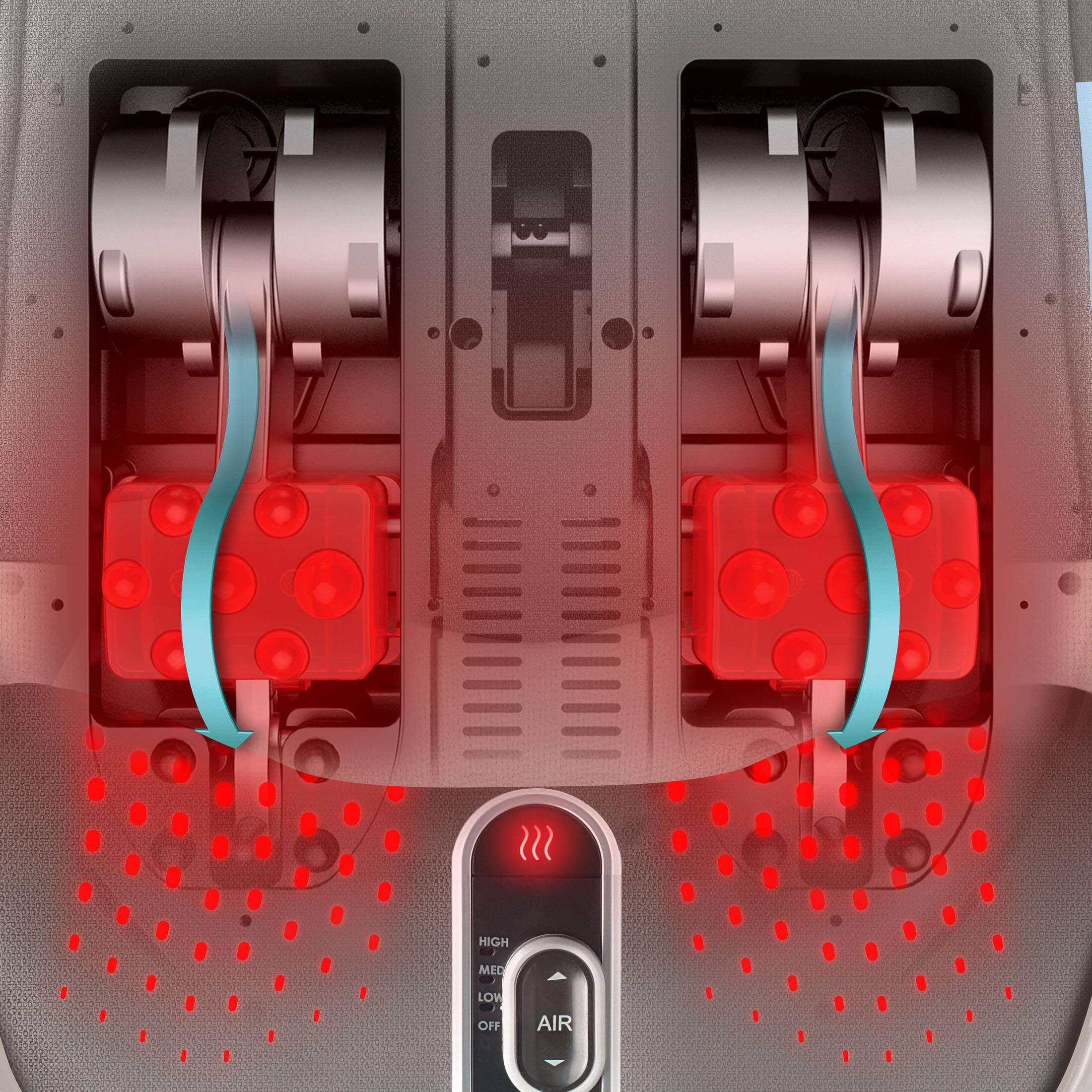 Homedics - Massageador de pés Shiatsu Air Max - Cinza-FMS-307HJ-GY