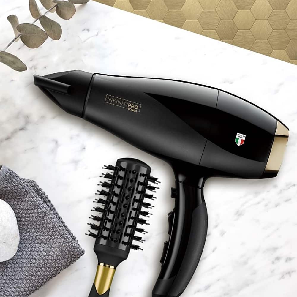 Conair - Secador de cabelo iônico InfinitiPRO Italian Performance ArteBella - Preto-995
