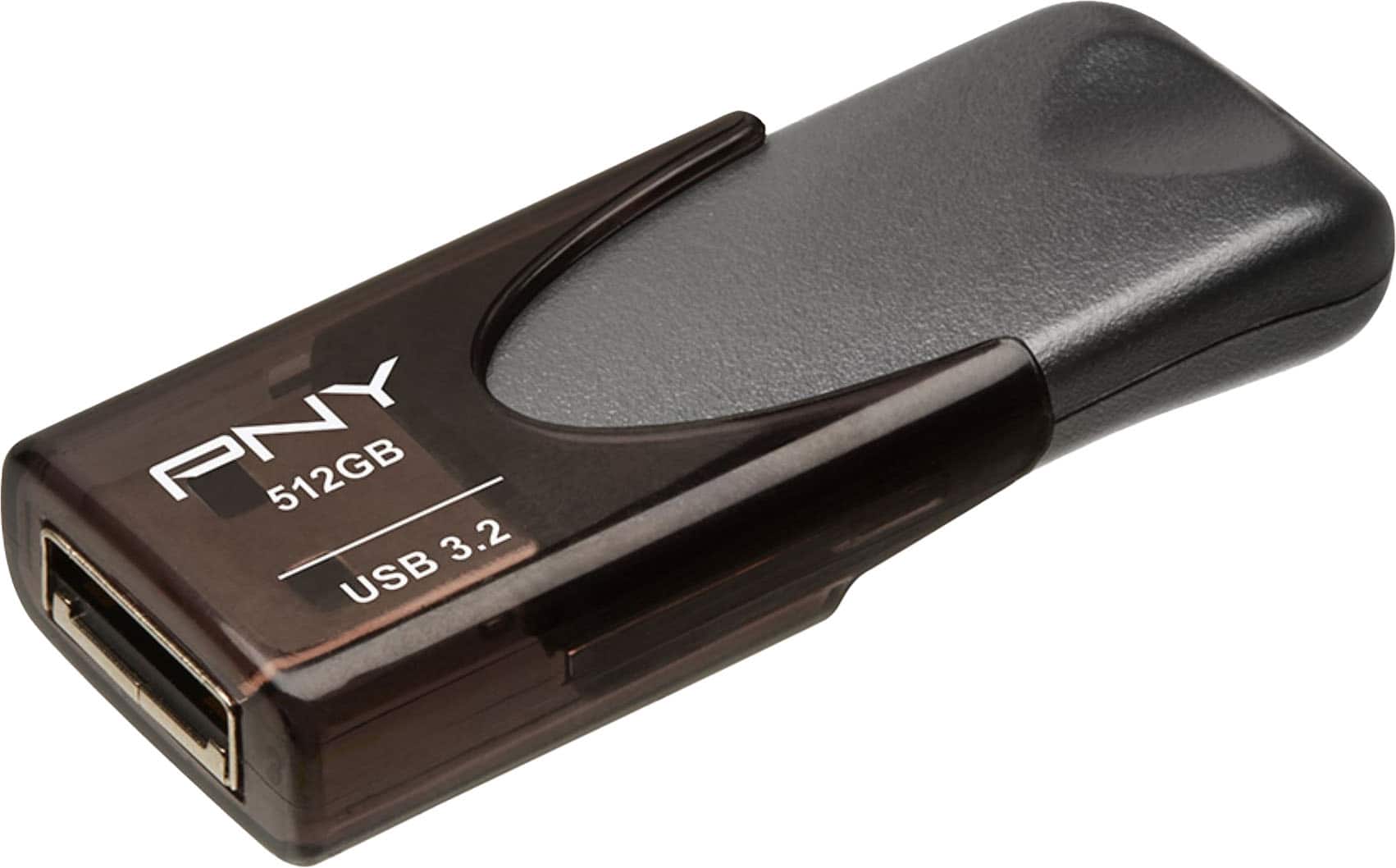 Pen Drive PNY - Elite Turbo Attaché 4 512 GB USB 3.2 Flash Drive - Cinza-P-FD512TBAT4-GE