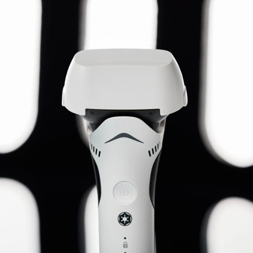 Panasonic - Barbeador elétrico Star Wars Stormtrooper úmido/seco com sistema de corte de 3 lâminas e sensor de barba - branco/preto-ES-SWLT2W