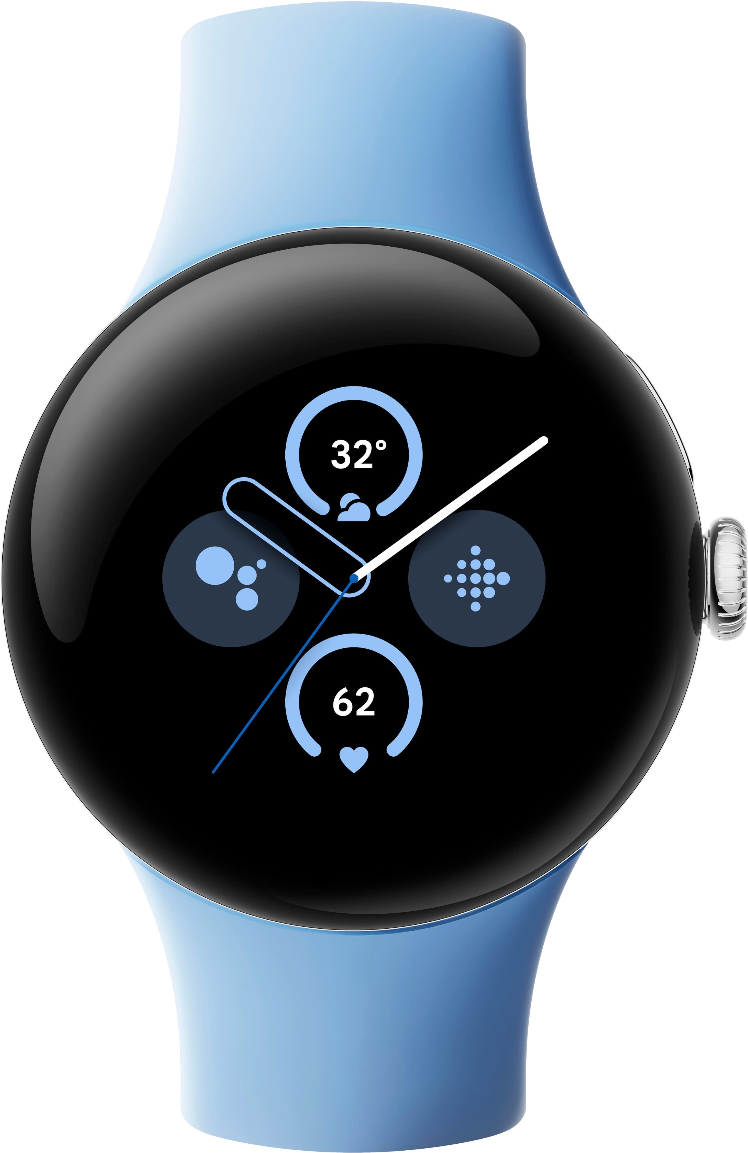 Google - Pixel Watch 2 Smartwatch prata polida com Bay Active Band LTE - prata polida-GA05012-US