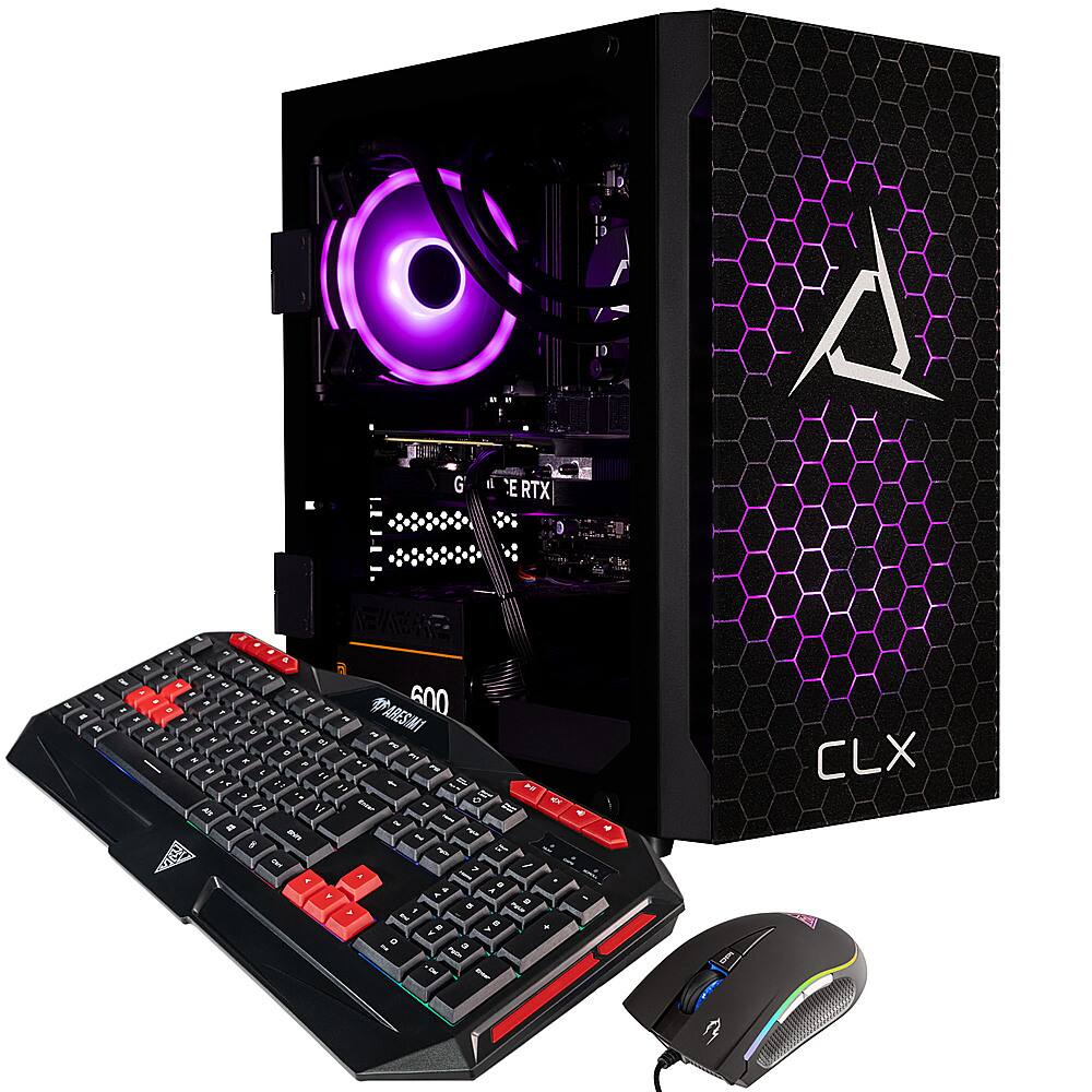 CLX - SET Gaming Desktop - AMD Ryzen 7 7700X - 32GB de memória DDR5 4800 - GeForce RTX 4060 - 1TB NVMe M.2 SSD + 2TB HDD - Preto-TGMSETRTA3702BM