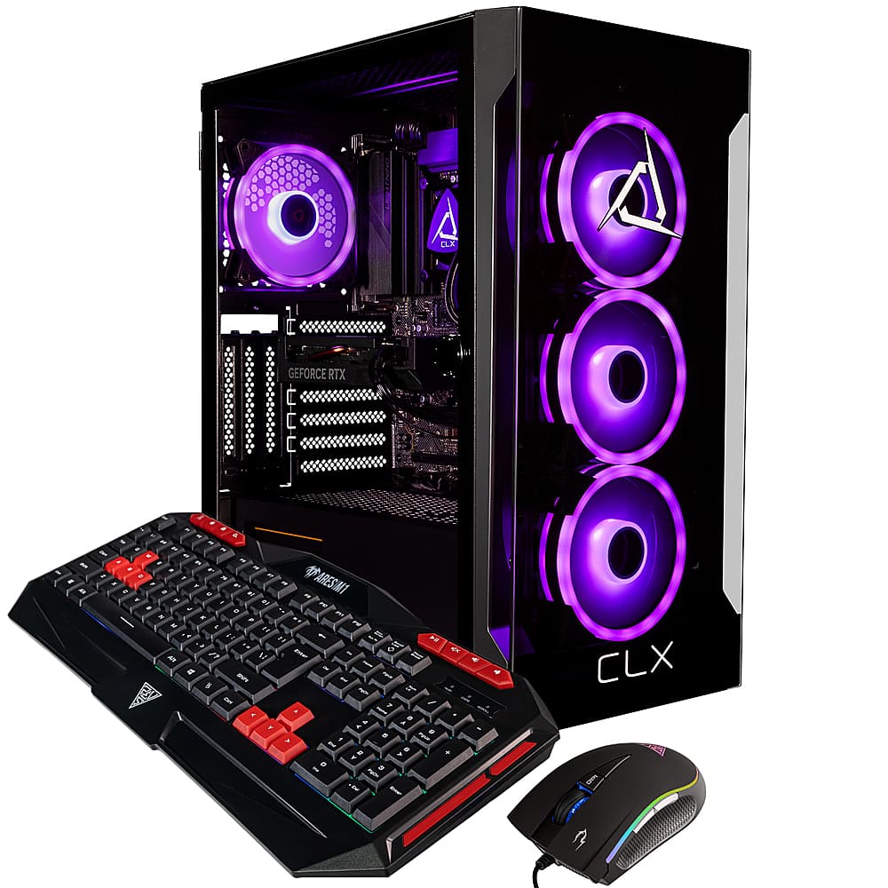 CLX - SET Gaming Desktop - Intel Core i7 13700KF - 32GB de memória DDR5 5600 - GeForce RTX 4060 - 1TB NVMe M.2 SSD + 4TB HDD - Preto-TGMSETRTA3703BM