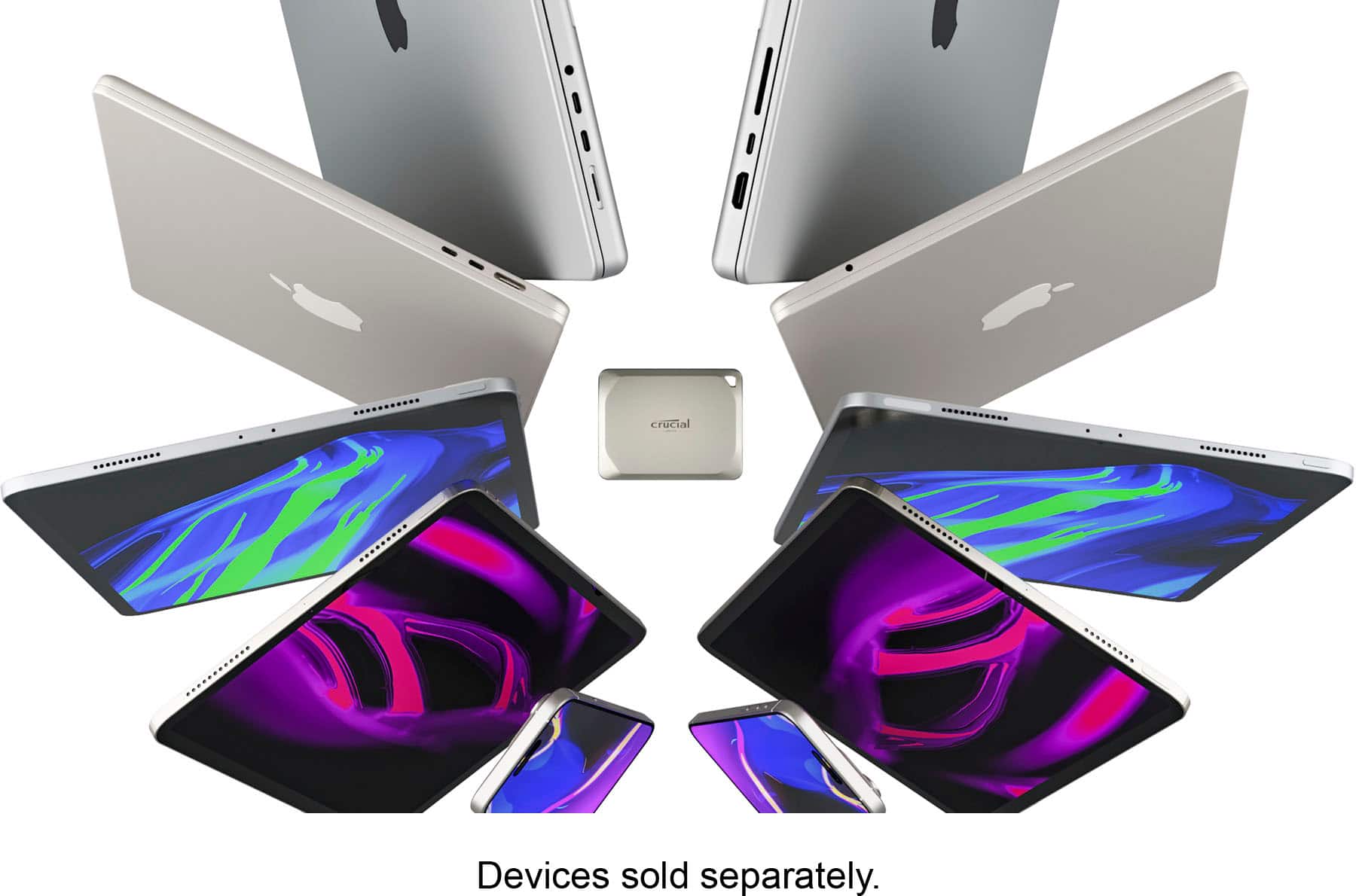 Crucial - X9 Pro para Mac SSD USB-C externo de 2 TB - Starlight-CT2000X9PROMACSSD9B