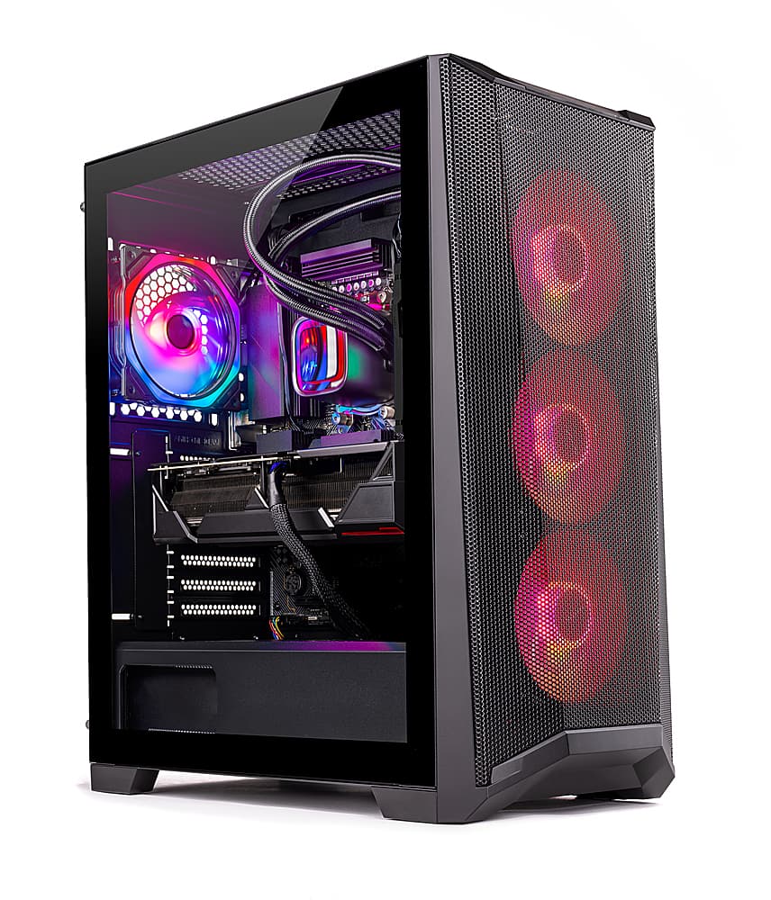 Skytech Gaming - Chronos 2 Gaming Desktop PC - AMD Ryzen 7 7700X - 32 GB de memória - NVIDIA RTX 4070 - SSD NVMe de 1 TB - Preto-ST-CHRONOS2-1000-B-BU