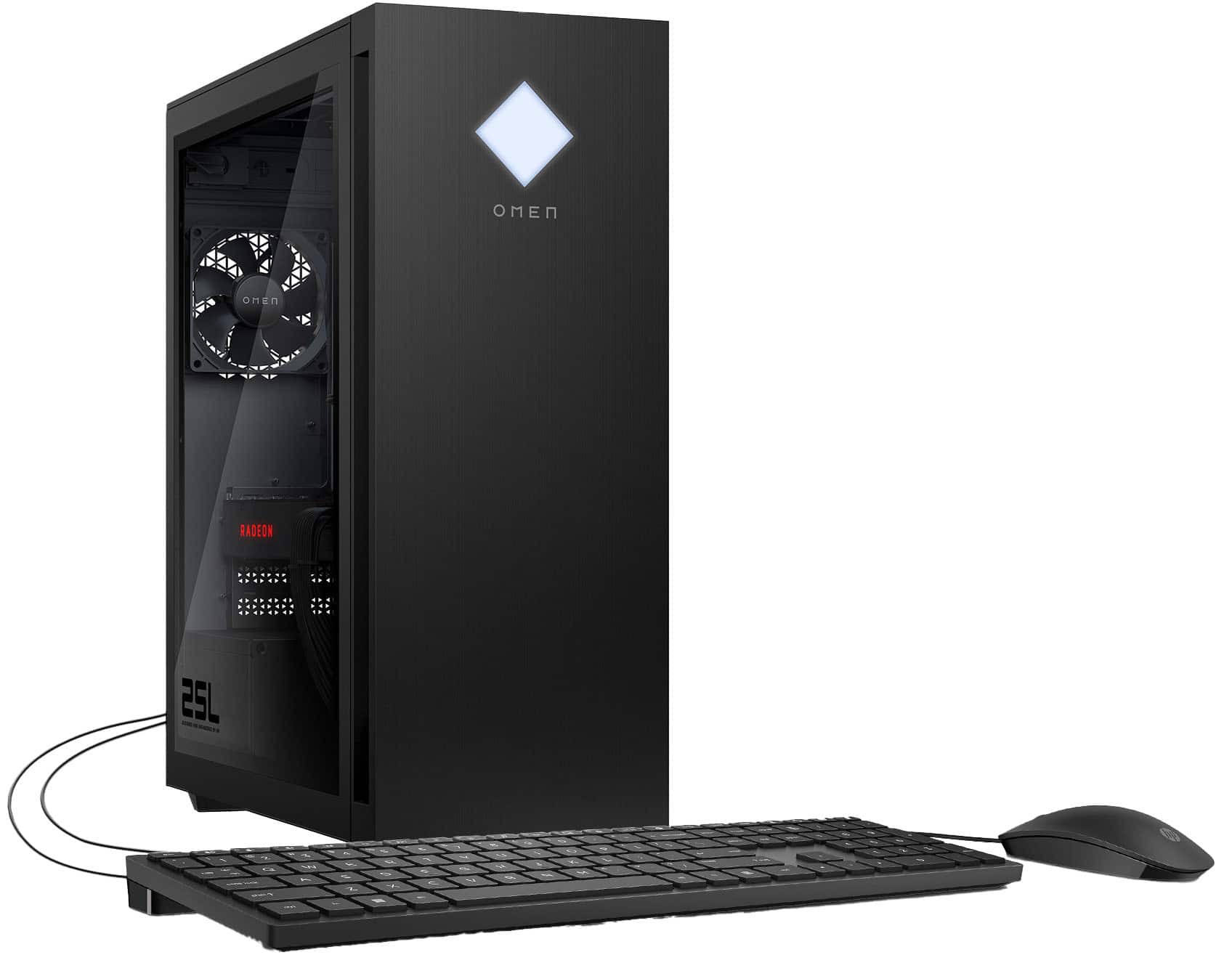 HP OMEN - Desktop para jogos 25L - AMD Ryzen 5 5600G - 16GB de memória - AMD Radeon RX 7600 - SSD de 1TB - Shadow Black-GT15-0524