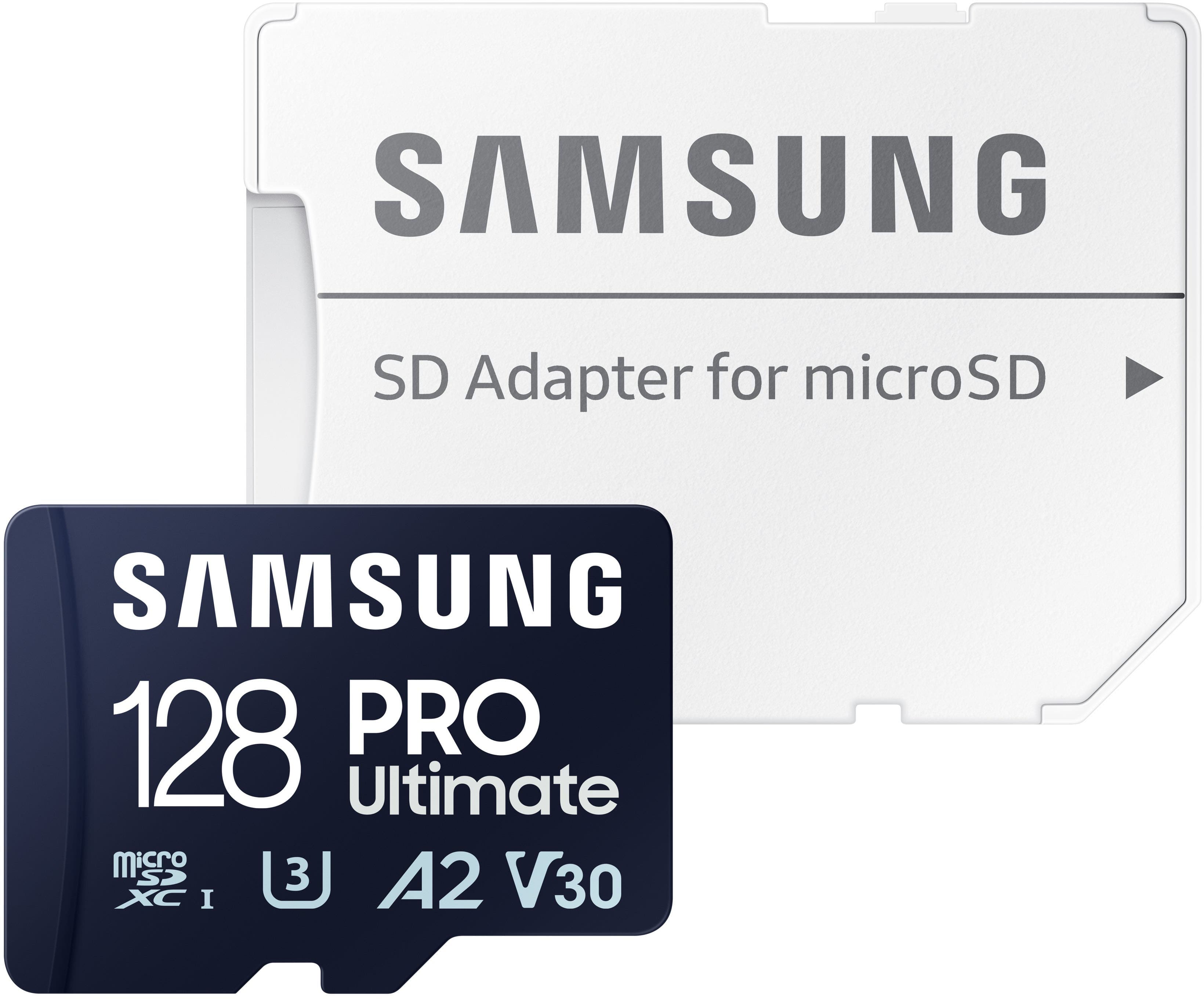 Samsung - Pro Ultimate e adaptador de cartão de memória microSDXC de 128 GB-MB-MY128SA/AM