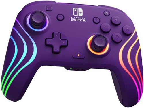 PDP - Controle sem fio para para vídeo gameAfterglow Wave para Nintendo Switch, Nintendo Switch - Modelo OLED - Roxo-500-238-PR