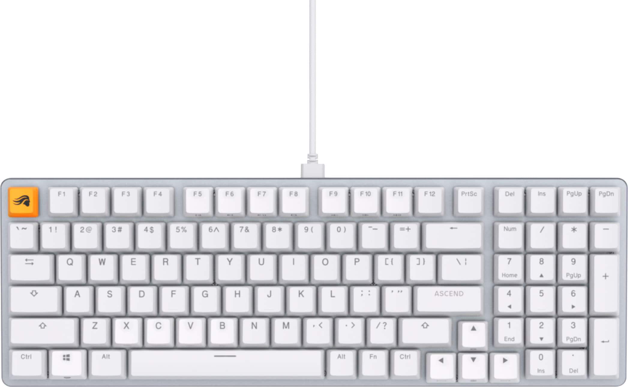 Glorious - GMMK 2 Teclado para jogos com interruptor linear mecânico - Branco-GLO-GMMK2-96-FOX-W