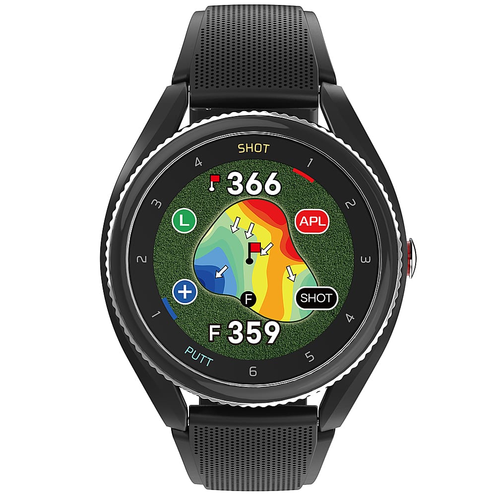 VoiceCaddie - Relógio GPS T9 com ondulação e inclinação verdes - Black-T-9
