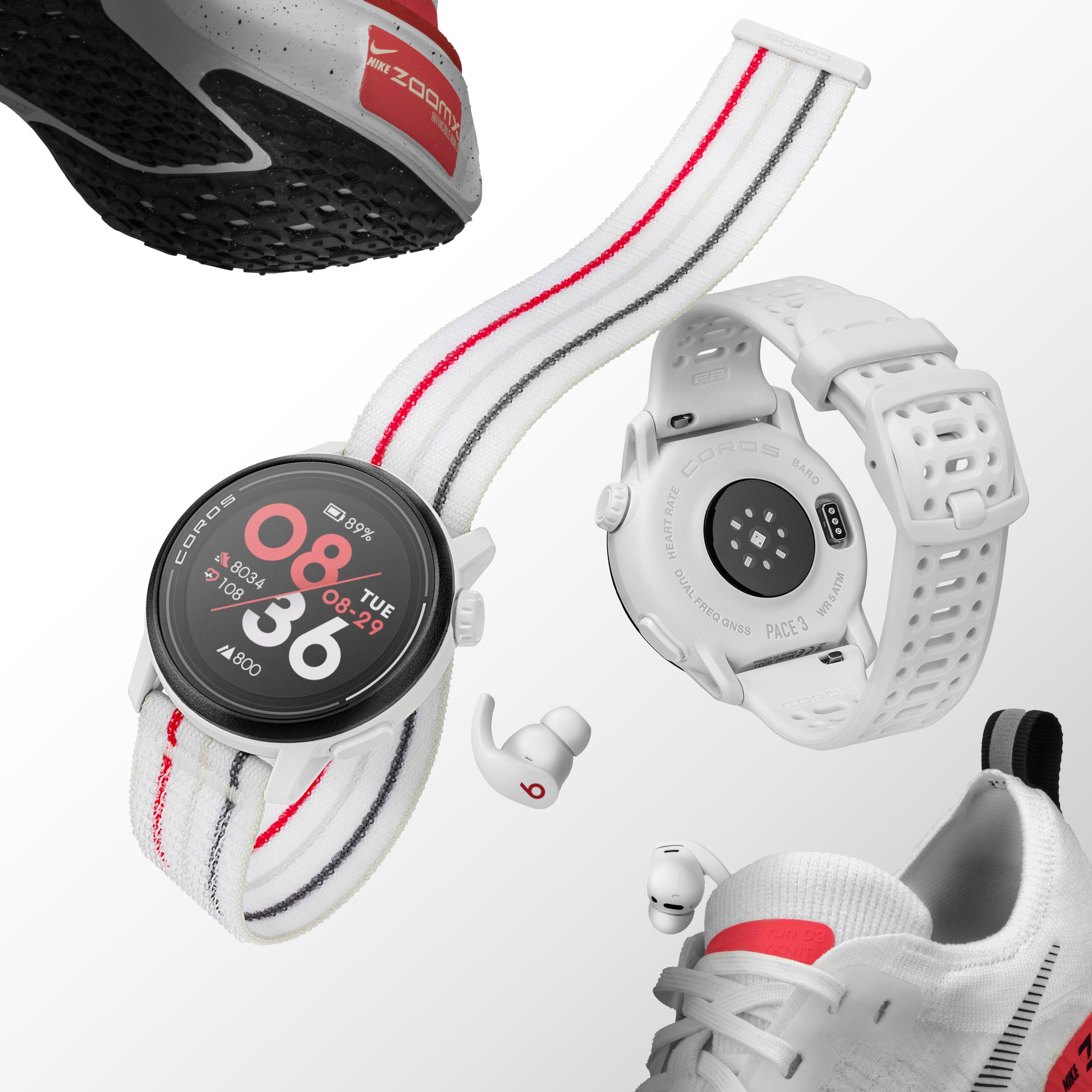 COROS - Relógio esportivo GPS PACE 3 - Branco-WPACE3-WHT-N