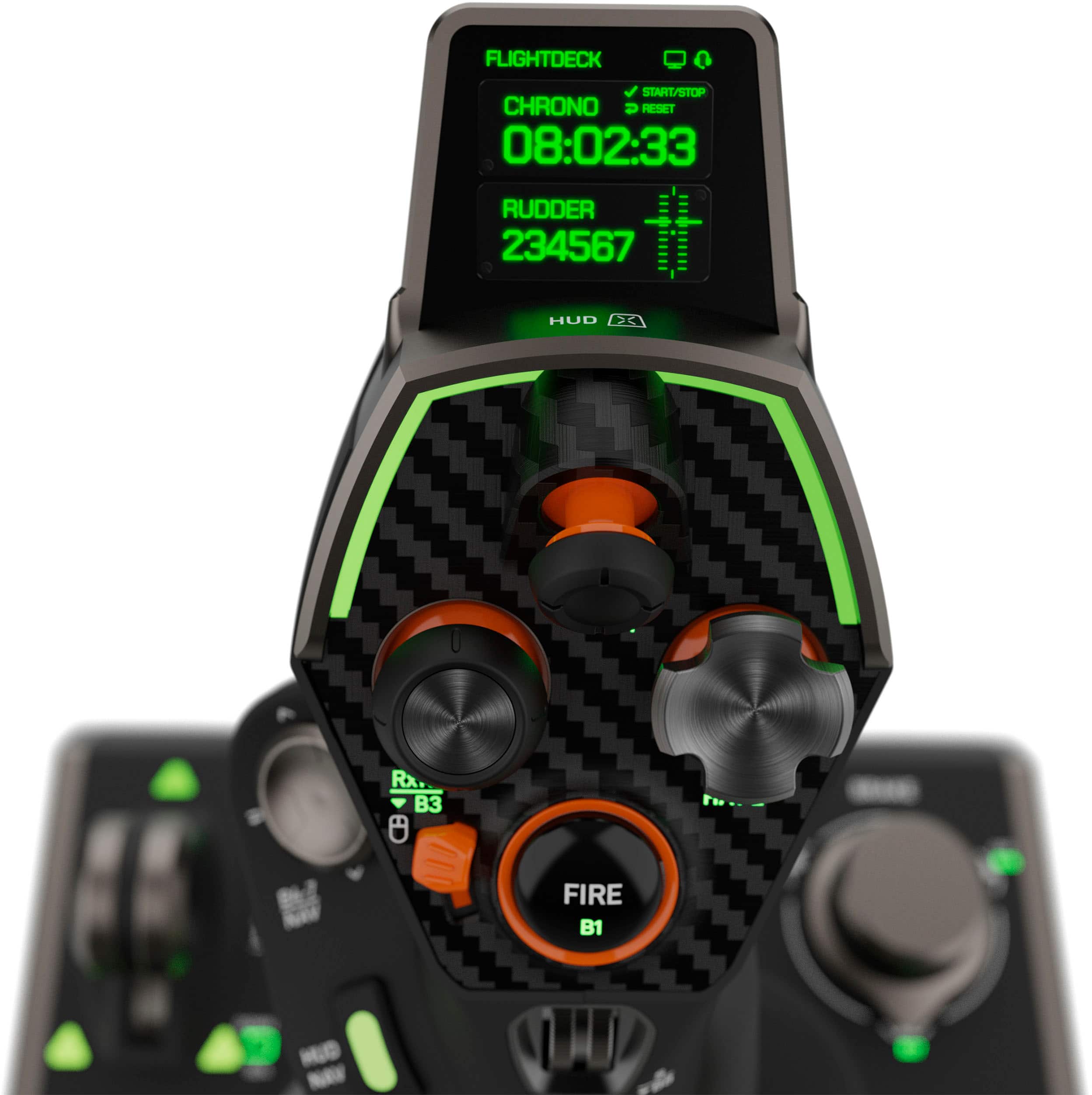 Turtle Beach VelocityOne Flightdeck Universal HOTAS Joystick do sistema de Simulação e acelerador para PCs com Windows 10 e 11 - Black-TBS-0724-05