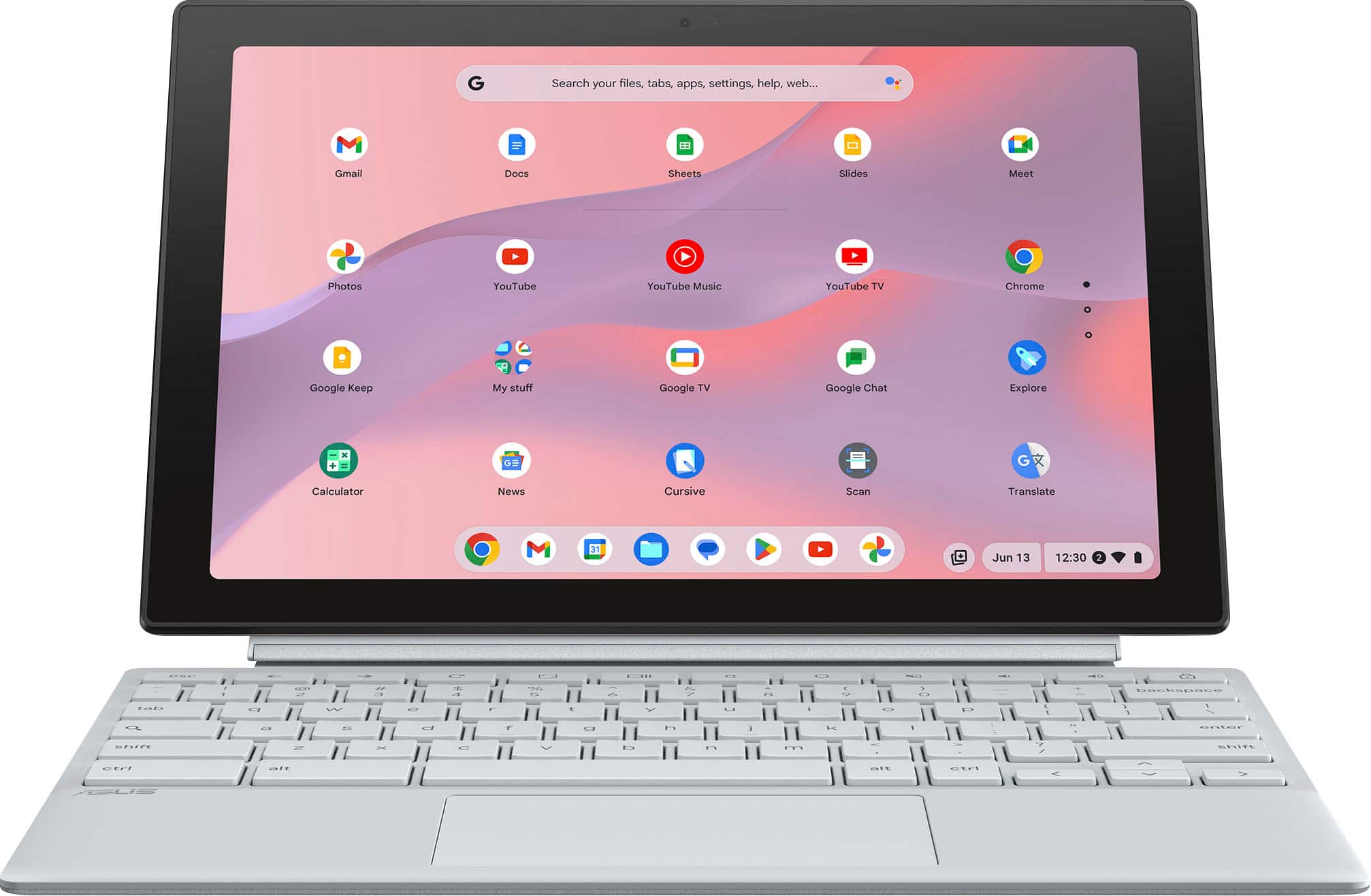 Laptop ASUS Chromebook removível CM3001 de 10,5" - MediaTek Kompanio 520 - 4 GB de memória - 64 GB eMMC - Fog Silver-CM3001DM2A-M8186