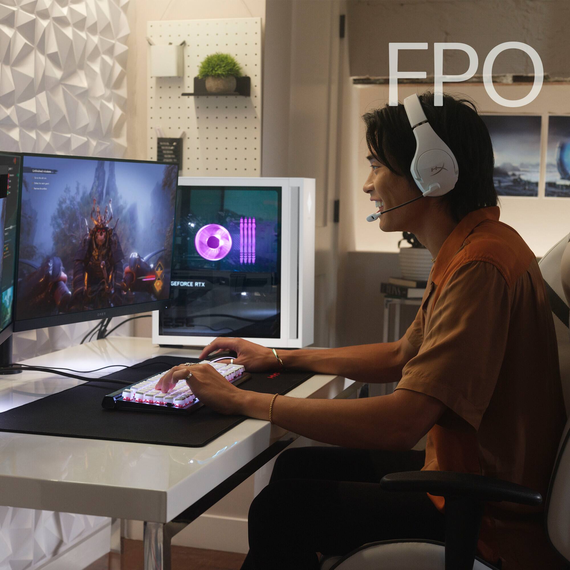 HP OMEN - Desktop para jogos 25L - Intel Core i5-14400F - Memória DDR5 de 32 GB - NVIDIA GeForce RTX 4060 - SSD de 1 TB - Branca de Neve-GT15-2134