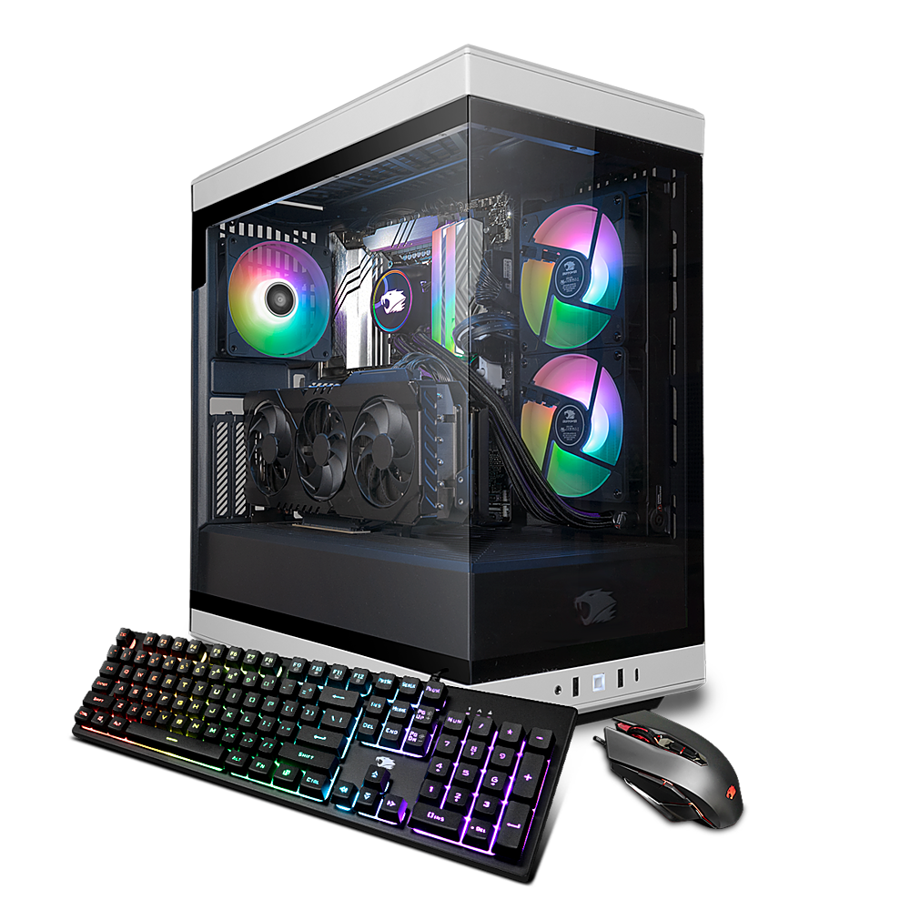 Desktop para jogos iBUYPOWER Y40 - Intel Core i7 14700KF - 32 GB DDR5 RGB - GeForce RTX 4070 Ti Super 16 GB - 2 TB NVMe - Branco-Y40WI7N47TS01