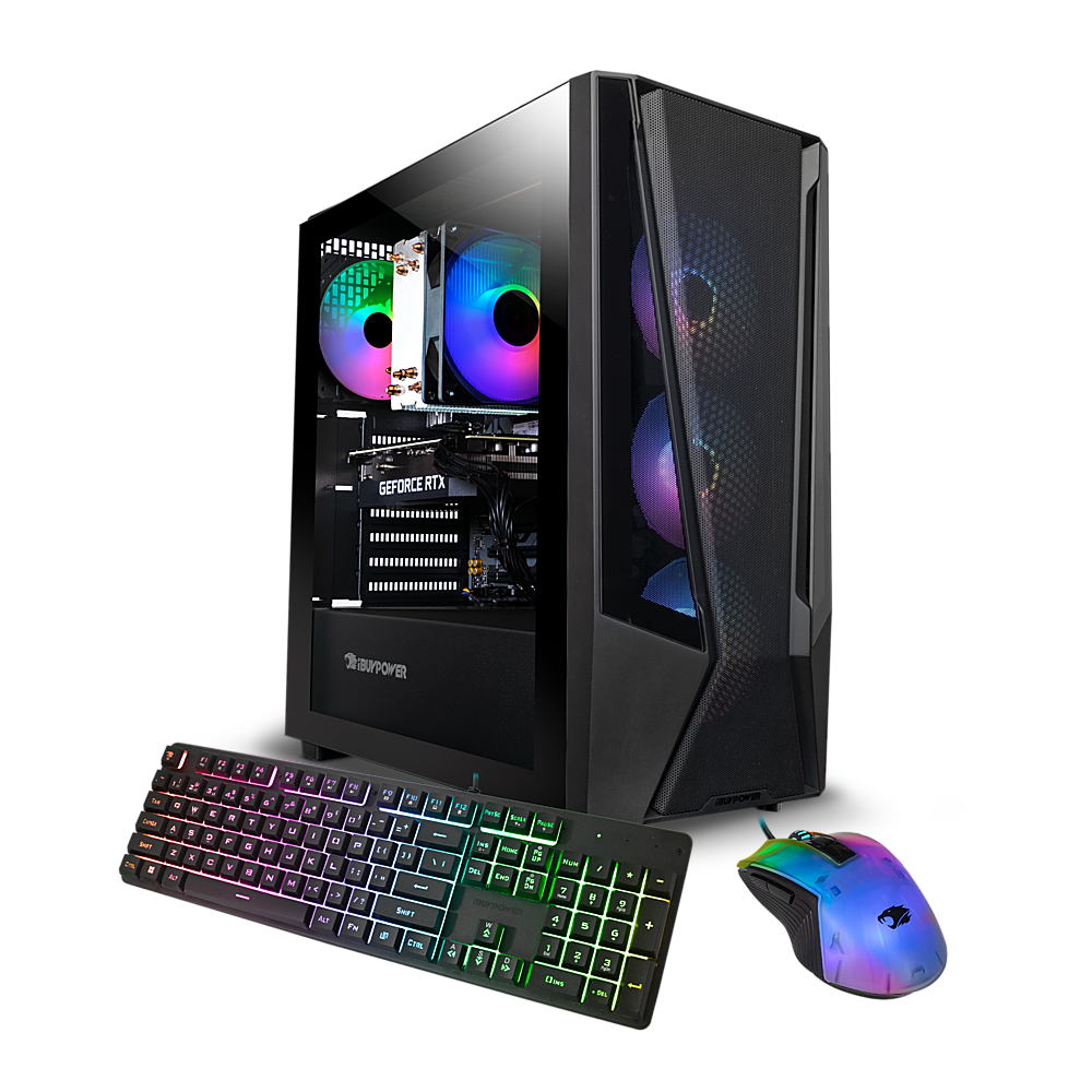 Desktop para jogos iBUYPOWER Trace 7 Mesh - Intel Core i7 14700F - 32 GB de memória DDR5 RGB - GeForce RTX 4060 Ti 8 GB - 1 TB NVMe - Preto-TMI7N46T01