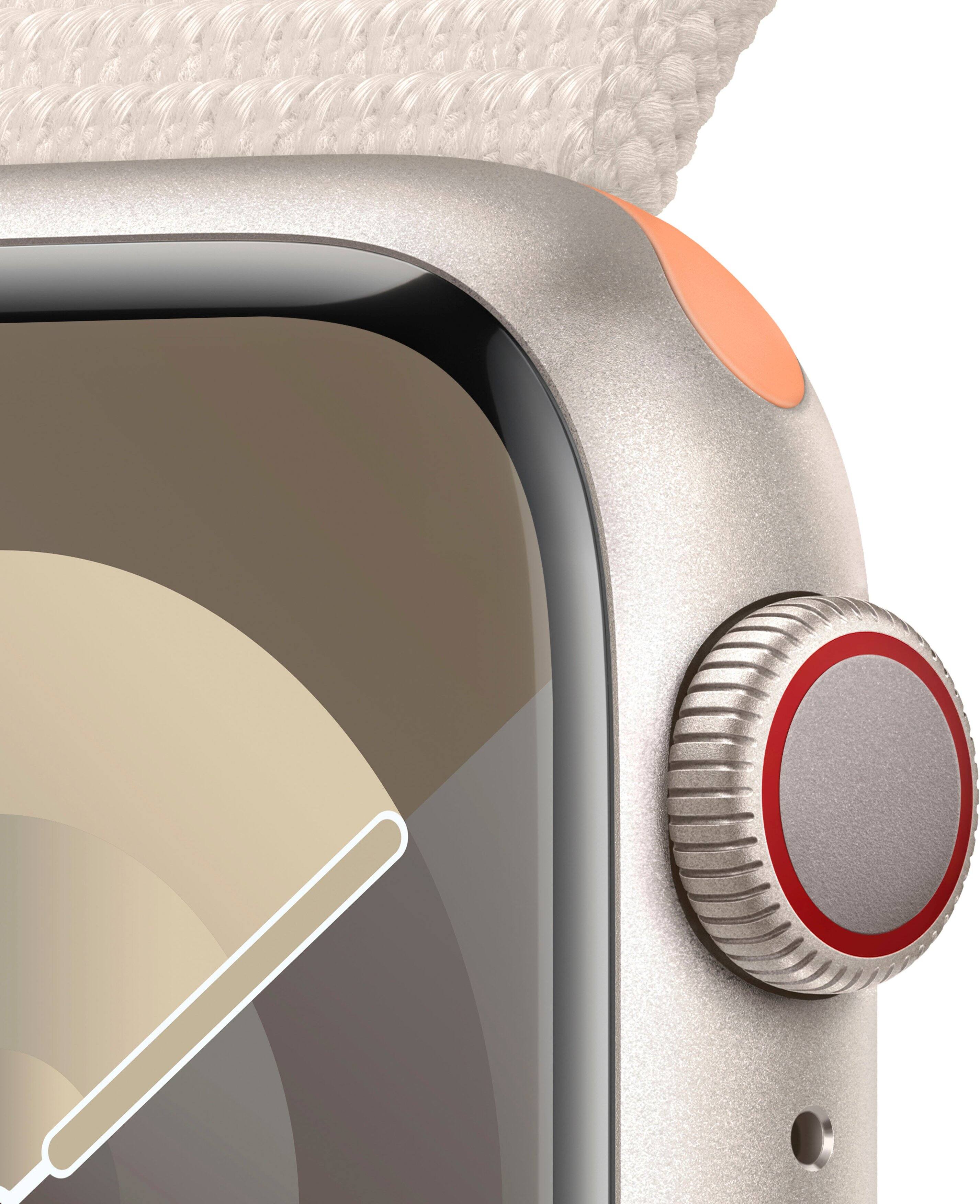 Apple Watch Series 9 GPS + Cellular 41mm Caixa de alumínio com Starlight Sport Loop - Starlight-MRHQ3LW/A