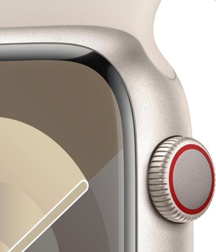 Apple Watch Series 9 GPS + celular 45 mm caixa de alumínio com pulseira esportiva Starlight (médio/grande) - Starlight-MRM93LW/A