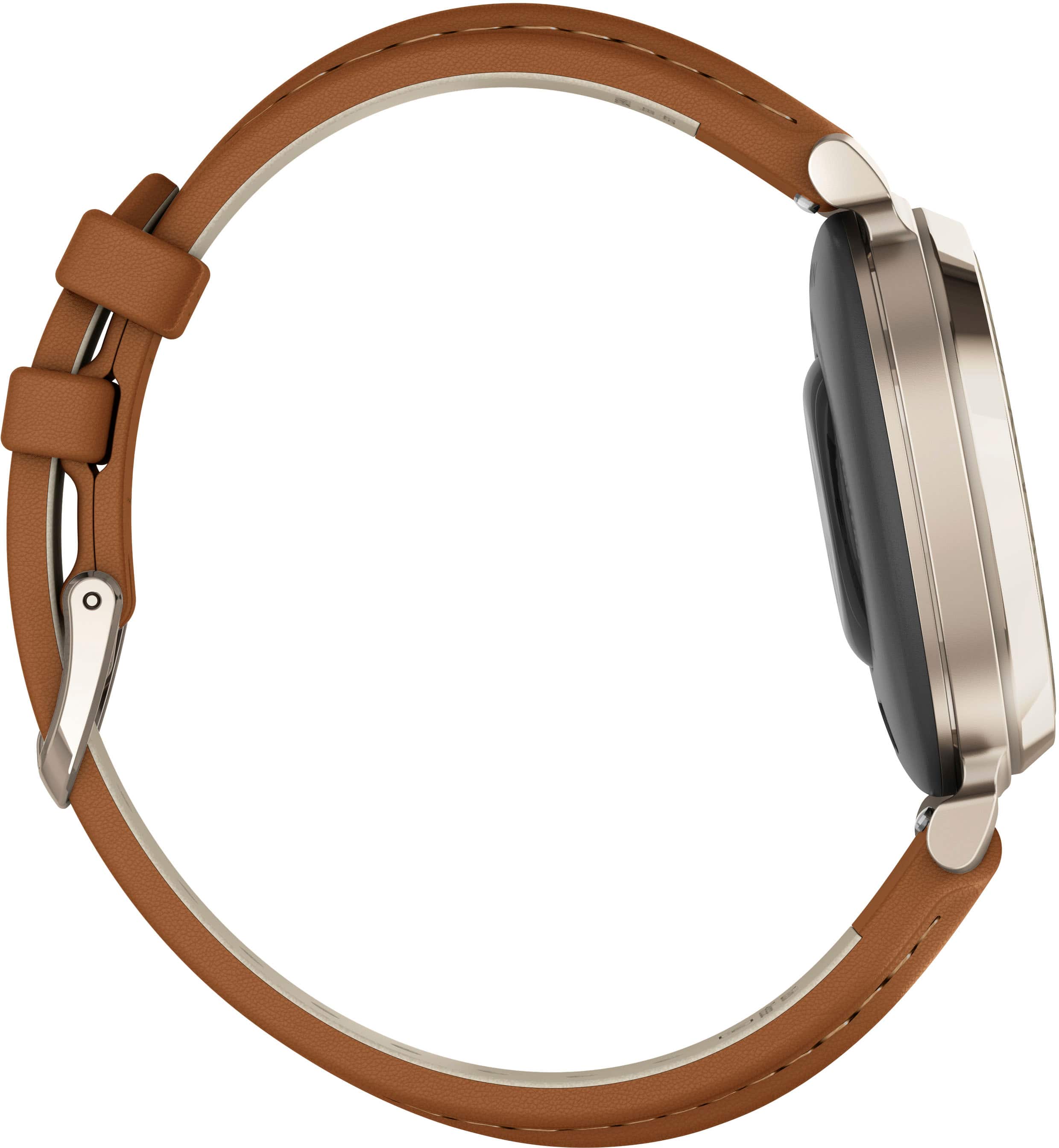 Garmin - Lily 2 Classic Smartwatch 34 mm alumínio anodizado - ouro creme com pulseira de couro castanho-010-02839-02