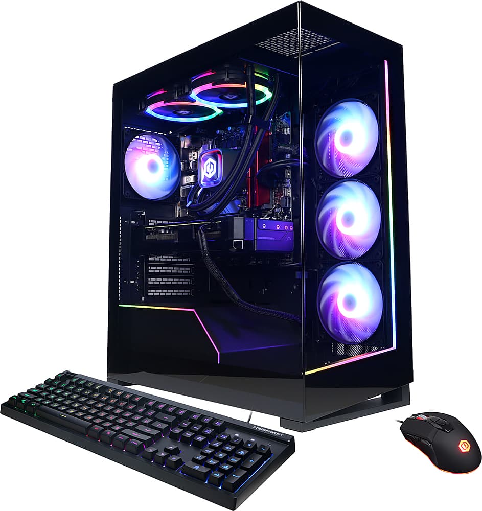 CyberPowerPC - Gamer Supreme Gaming Desktop - AMD Ryzen 7 8700G - 32GB de memória - NVIDIA GeForce RTX 4060 Ti 16GB - SSD de 2TB - Preto-SLCAI6000CPG