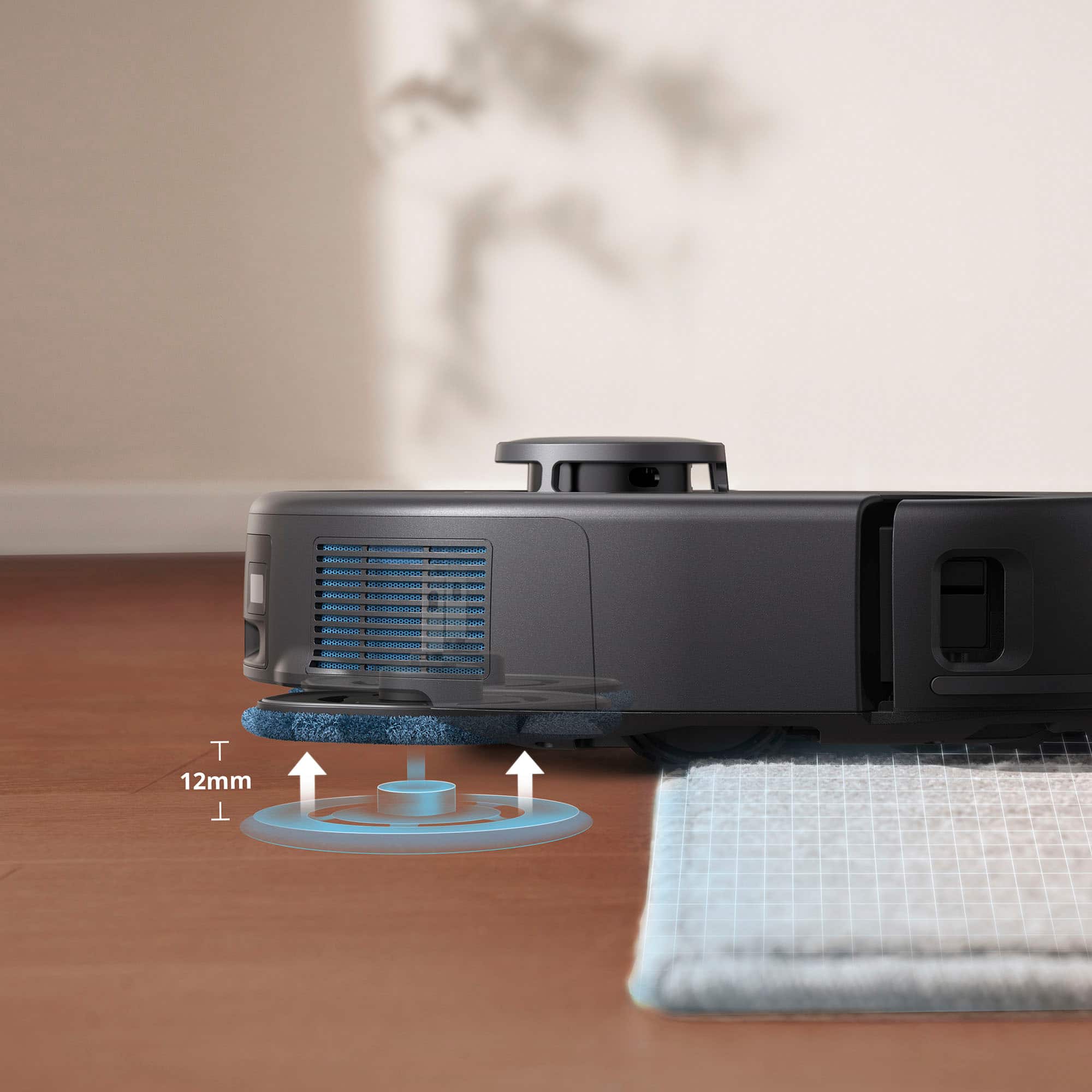 eufy Clean - X10 Pro Omni Wi-Fi robô aspirador e esfregão com estação de auto-lavagem e auto-secagem automática vazia - Preto-T2351111