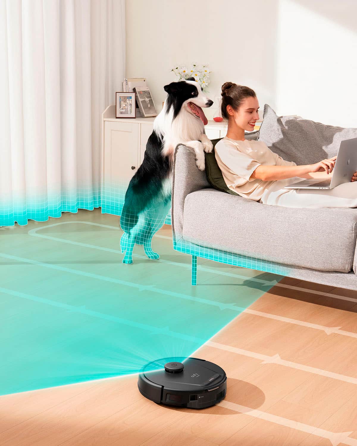 eufy Clean - Robô aspirador híbrido L60 com estação auto-vazia e remoção automática de pêlos - Preto-T2278111
