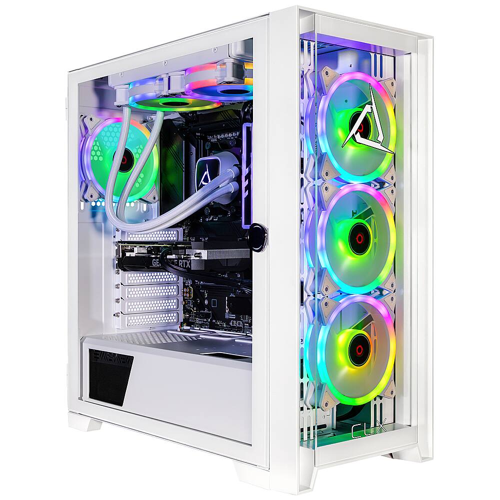 CLX - SET Gaming Desktop - AMD Ryzen 7 7700X - 32GB de memória DDR5 5600 - GeForce RTX 4060 Ti - SSD NVMe M.2 de 2 TB - Branco-TGMSETRTA3710WM