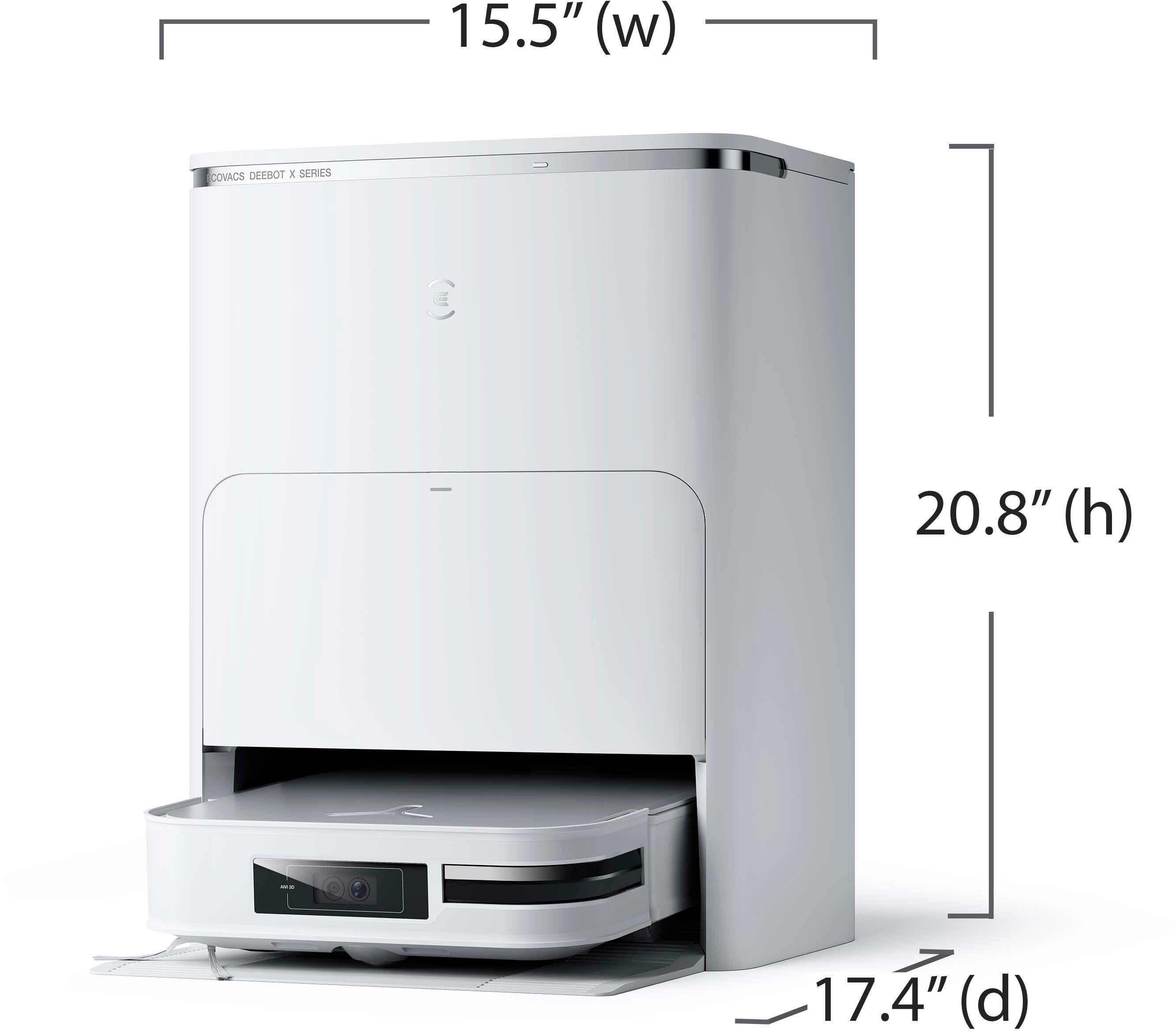 ECOVACS Robotics - DEEBOT X2 OMNI Robot Aspirador e esfregão com estação de autolimpeza automática vazia - WHITE-OZMOX2MW