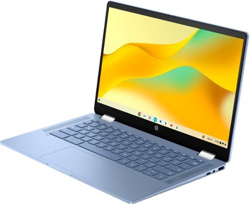 HP - Chromebook com tela sensível ao toque 2 em 1 de 14" - Processador Intel N100 - 4 GB de memória - 64 GB eMMC - Azul celeste-A28Q7UA#ABA