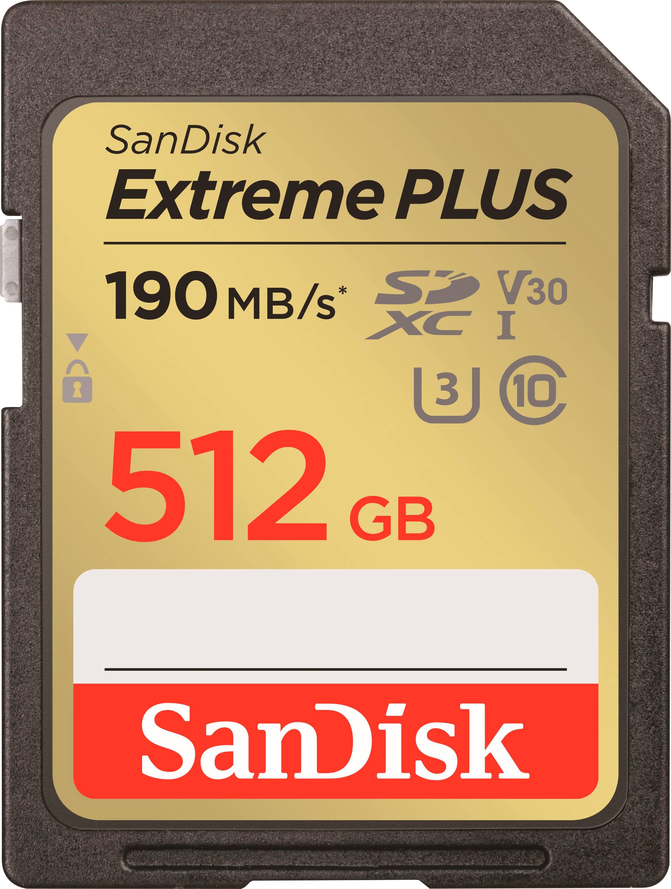 SanDisk - Cartão de memória Extreme PLUS 512GB SDHC/SDXC UHS-I-SDSDXWV-512G-ANCIN