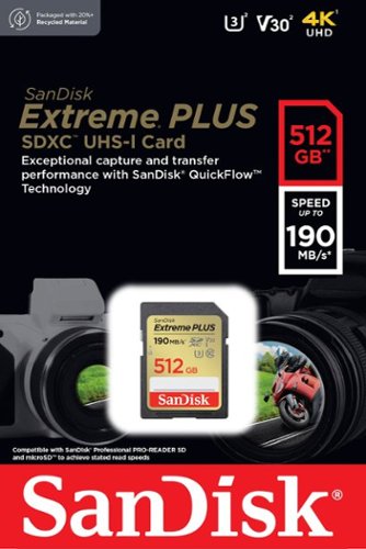 SanDisk - Cartão de memória Extreme PLUS 512GB SDHC/SDXC UHS-I-SDSDXWV-512G-ANCIN
