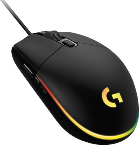 Logitech - G203 LIGHTSYNC Wired Optical Gaming Mouse with 8,000 DPI sensor - Black