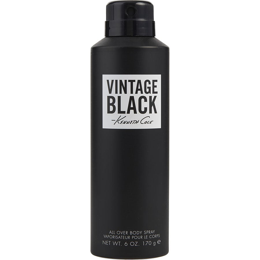 Água De Cheiro Masculina Kenneth Cole Vintage Black All Over Spray Corporal 180 Ml