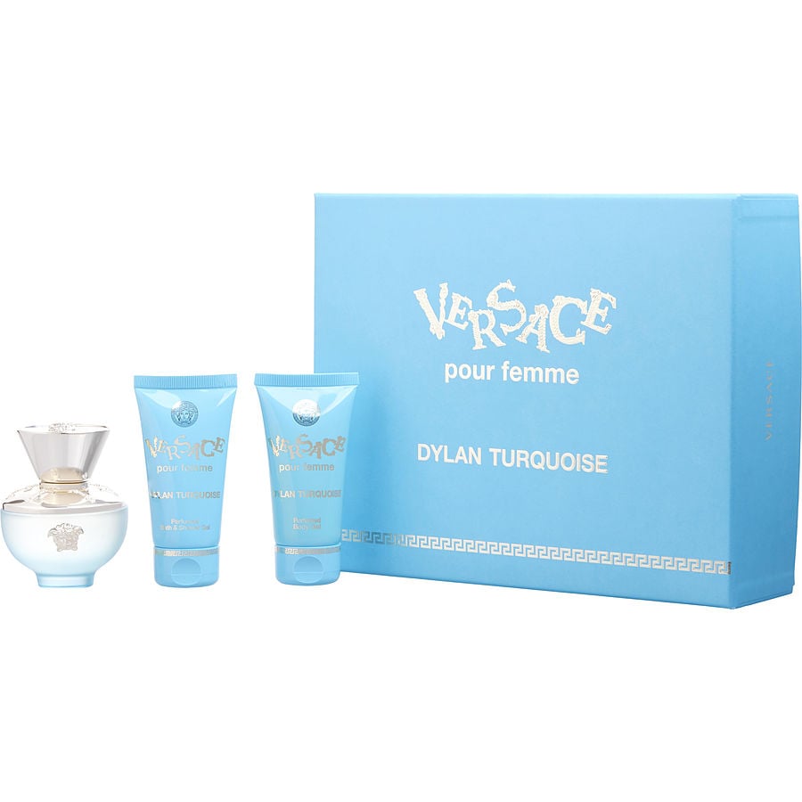 Perfume Feminino Gianni Versace Dylan Turquoise Edt Spray 50 Ml & Gel De Banho